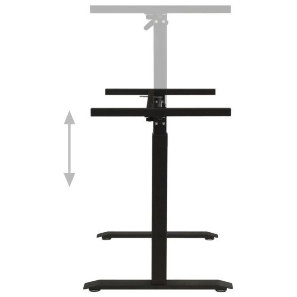 Estrutura mesa ajustável em altura com manivela preto - Image 6
