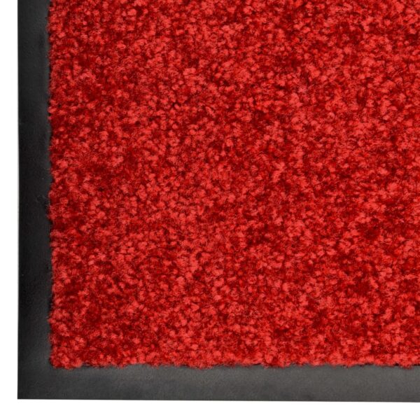Tapete de porta lavável 60x90 cm vermelho - Image 3