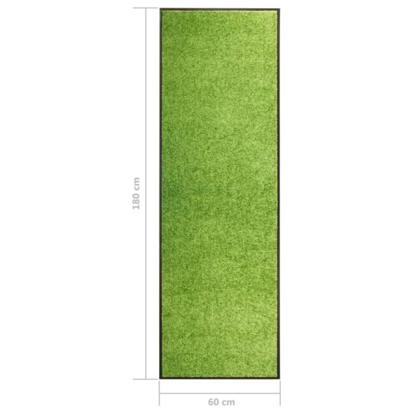 Tapete de porta lavável 60x180 cm verde - Image 6