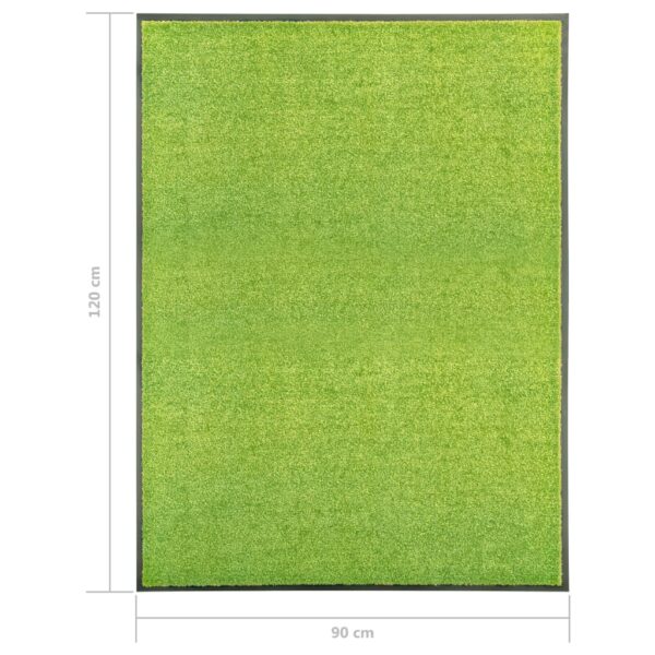 Tapete de porta lavável 90x120 cm verde - Image 6