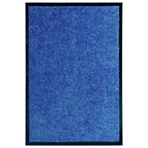 Tapete de porta lavável 40x60 cm azul