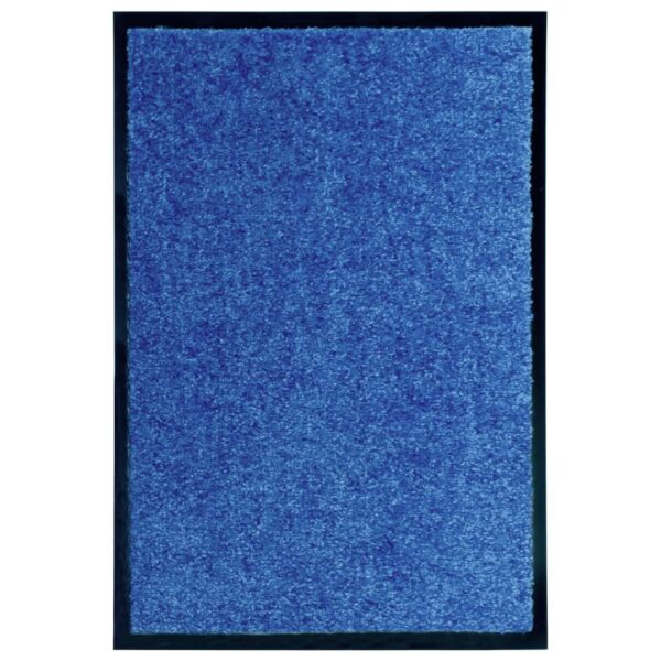 Tapete de porta lavável 40x60 cm azul