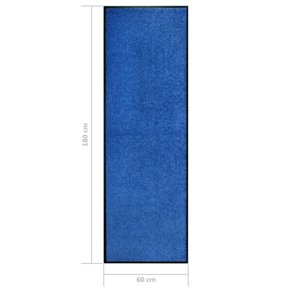 Tapete de porta lavável 60x180 cm azul - Image 6