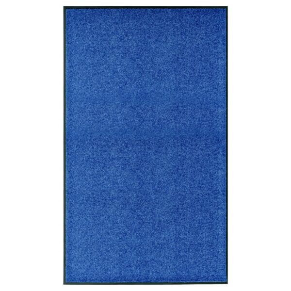 Tapete de porta lavável 90x150 cm azul