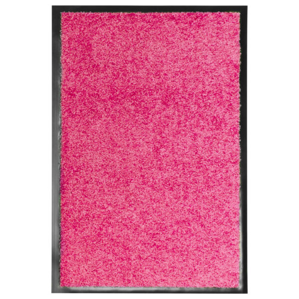 Tapete de porta lavável 40x60 cm rosa