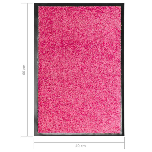 Tapete de porta lavável 40x60 cm rosa - Image 6