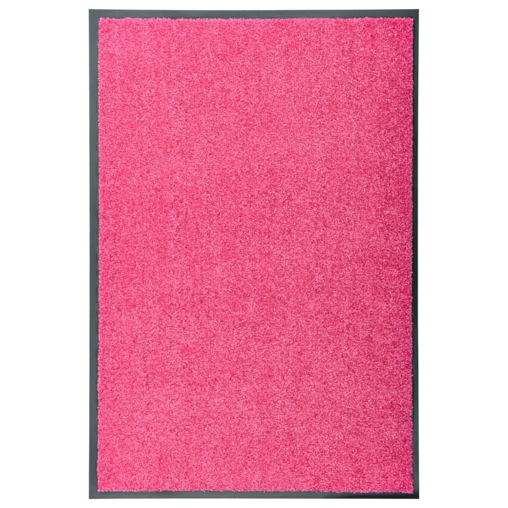 Tapete de porta lavável 60x90 cm rosa