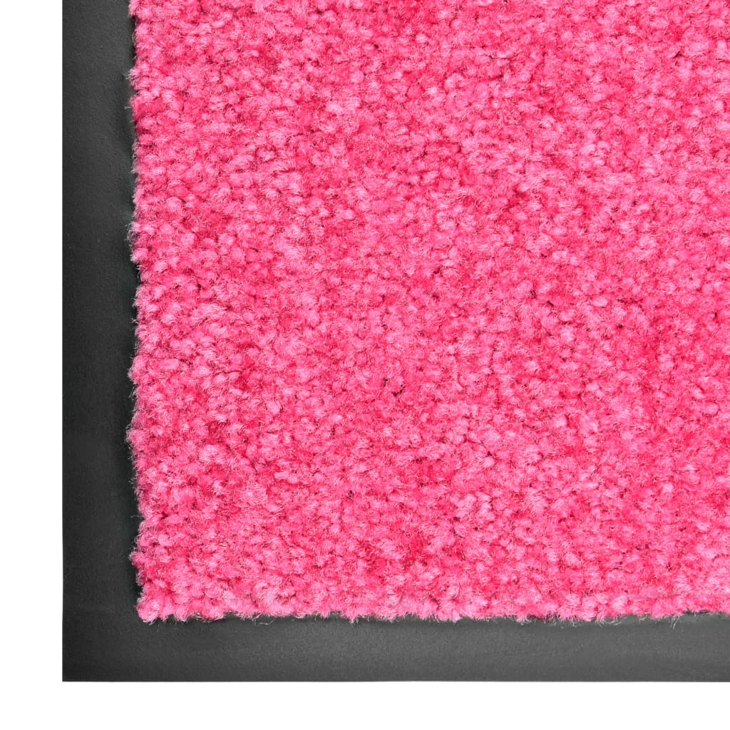 Tapete de porta lavável 60x90 cm rosa - Image 3