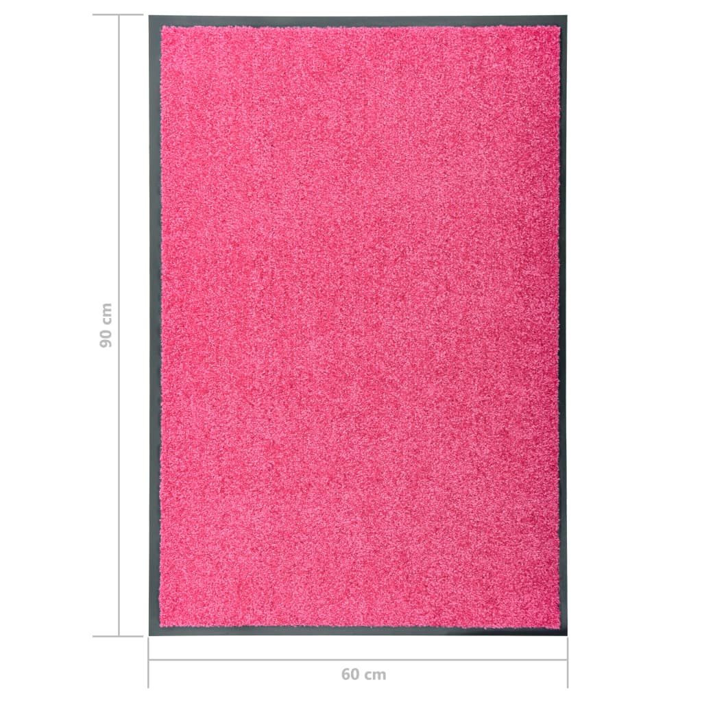 Tapete de porta lavável 60x90 cm rosa - Image 6