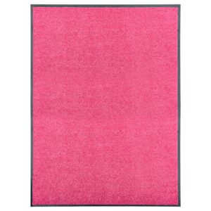 Tapete de porta lavável 90x120 cm rosa