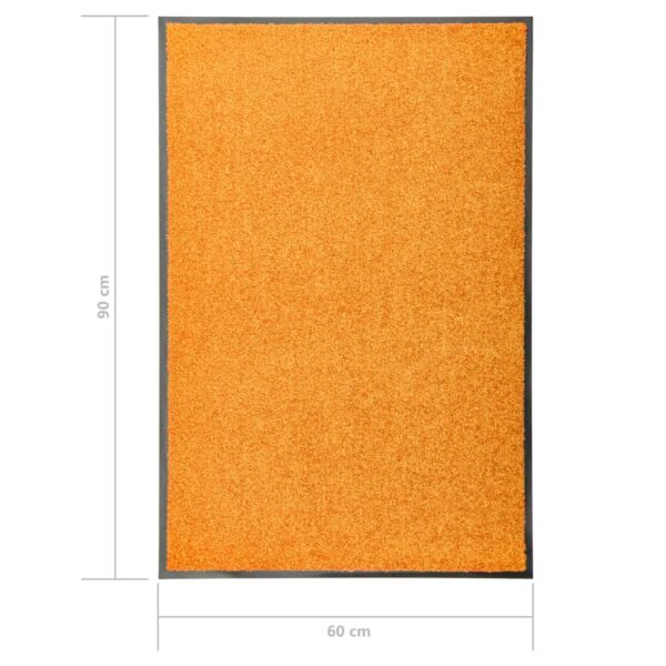 Tapete de porta lavável 60x90 cm laranja - Image 6