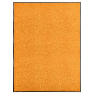 Tapete de porta lavável 90x120 cm laranja