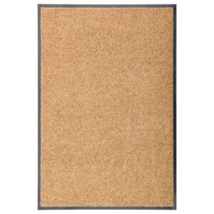 Tapete de porta lavável 60x90 cm creme