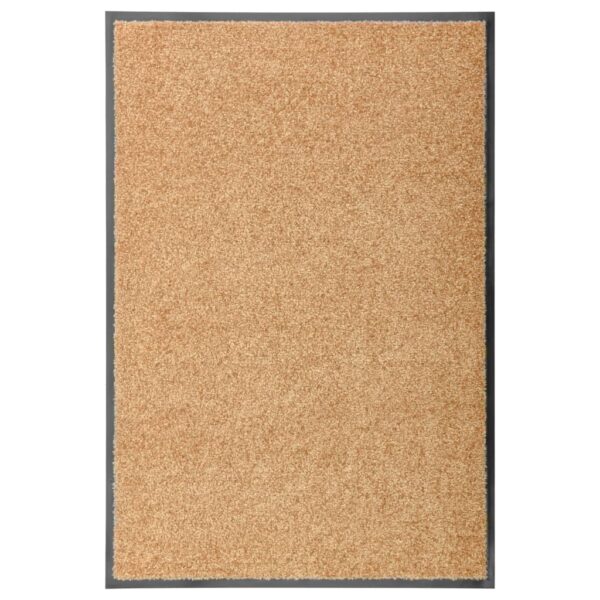 Tapete de porta lavável 60x90 cm creme