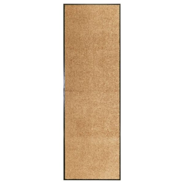Tapete de porta lavável 60x180 cm creme