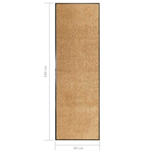 Tapete de porta lavável 60x180 cm creme - Image 6