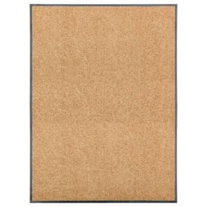 Tapete de porta lavável 90x120 cm creme