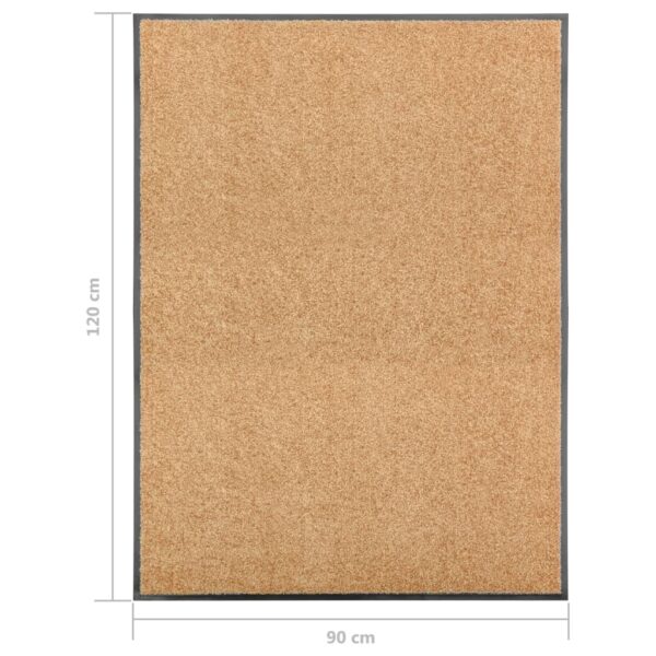 Tapete de porta lavável 90x120 cm creme - Image 6