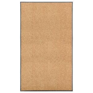 Tapete de porta lavável 90x150 cm creme