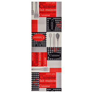 Tapete de cozinha lavável com design Cuisine 45x150 cm