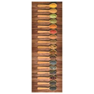 Tapete de cozinha lavável com design de colheres 60x180 cm