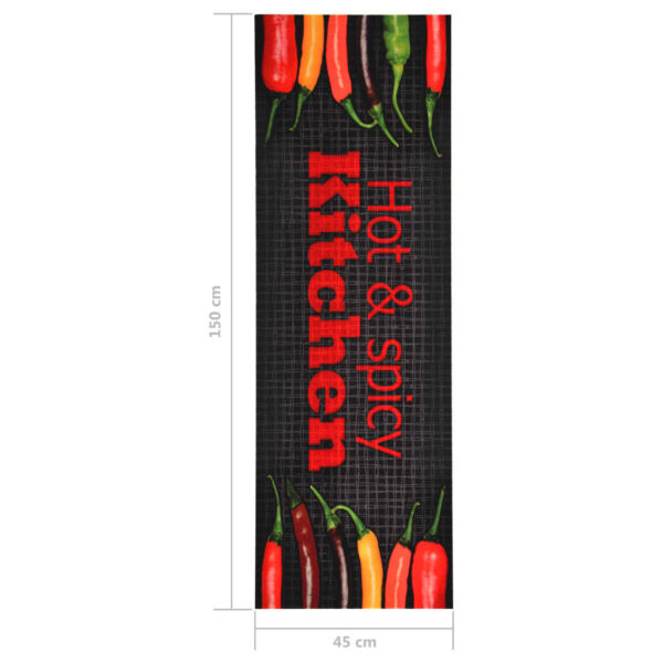 Tapete de cozinha lavável com design Hot&Spicy 45x150 cm - Image 6