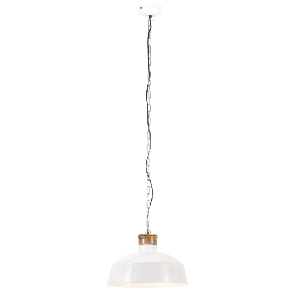 Candeeiro suspenso industrial 42 cm E27 branco - Image 3
