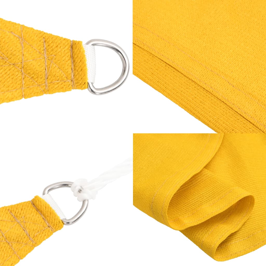 Para-sol estilo vela retangular 160 g/m² 6x8 m PEAD amarelo - Image 5