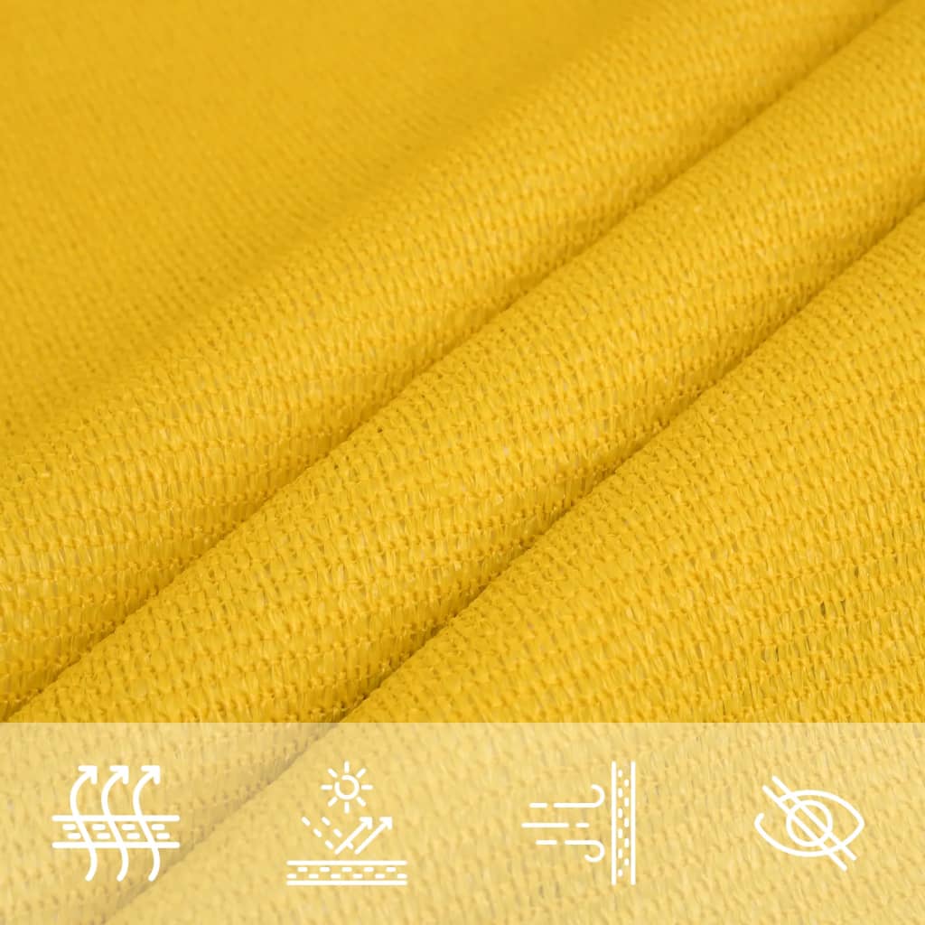 Para-sol estilo vela retangular 160 g/m² 6x8 m PEAD amarelo - Image 6