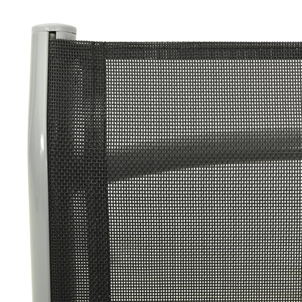 Cadeiras jardim reclináveis 2 pcs textilene e alumínio prateado - Image 8