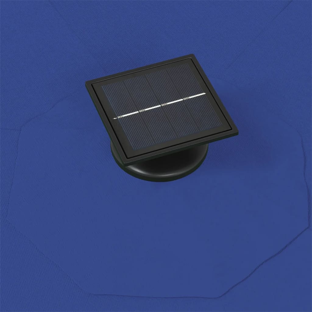 Guarda-sol para jardim de parede com luzes LED 300 cm azul - Image 6