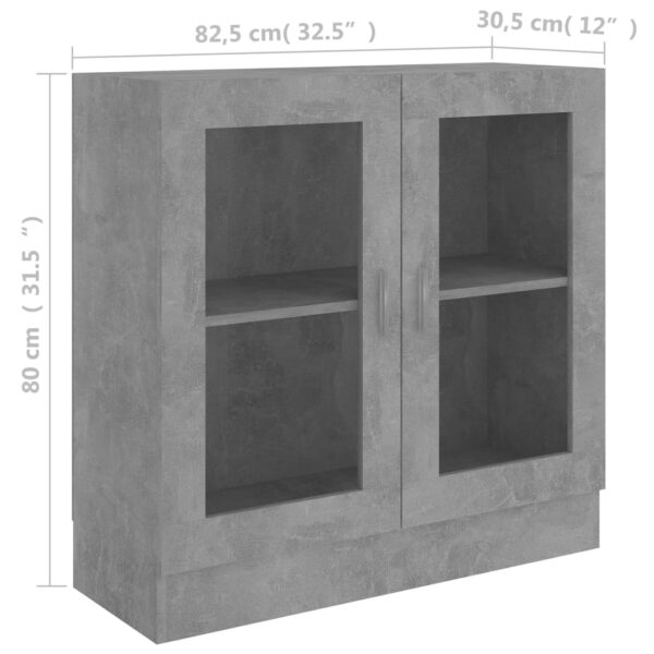 Armário vitrine derivados de madeira cinza cimento - Image 7