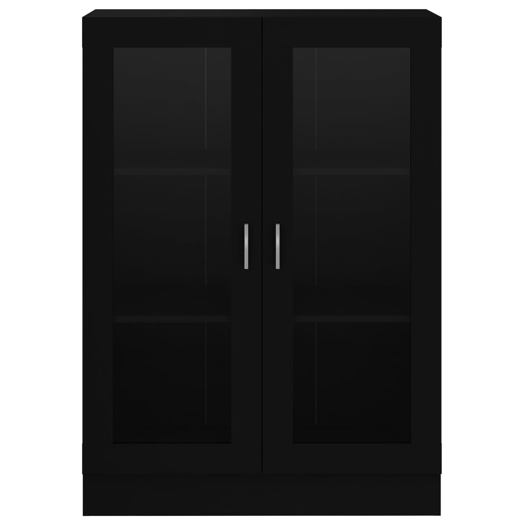 Armário vitrine 82,5x30,5x115 cm derivados de madeira preto - Image 5