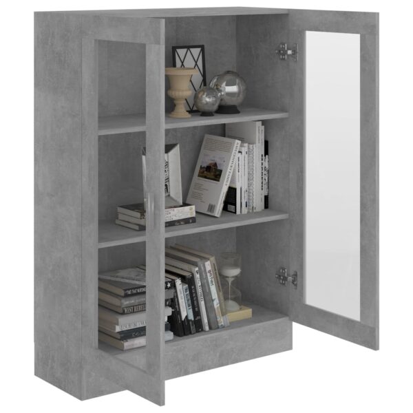 Armário vitrine derivados de madeira cinza cimento - Image 3