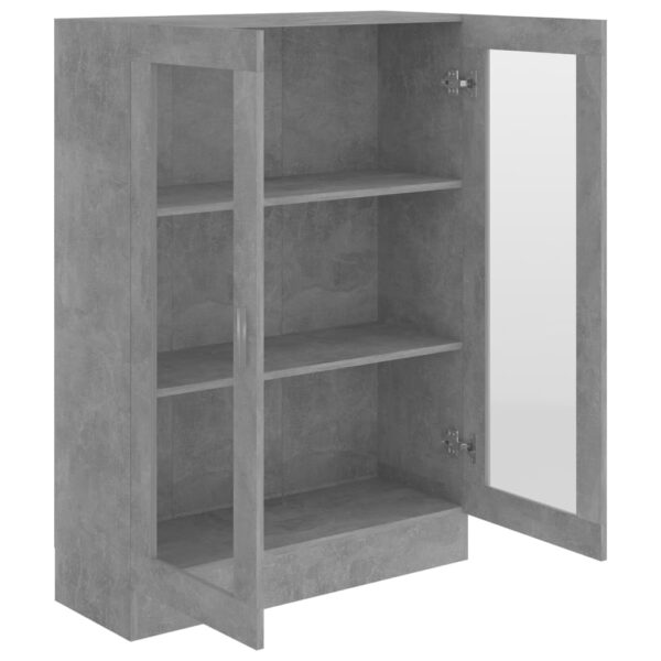 Armário vitrine derivados de madeira cinza cimento - Image 4