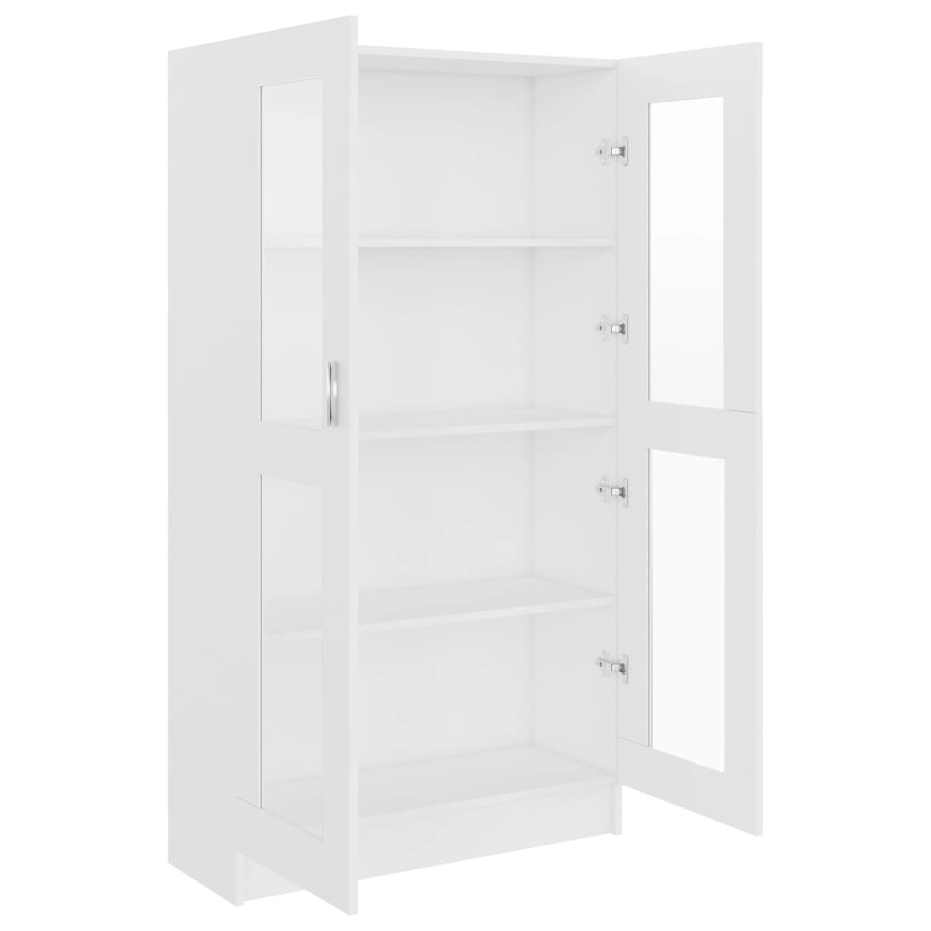 Armário vitrine 82,5x30,5x150 cm derivados de madeira branco - Image 4