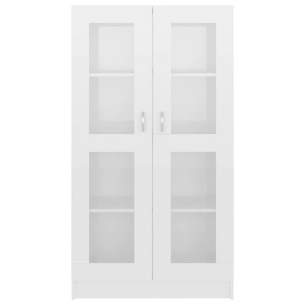 Armário vitrine derivados de madeira branco brilhante - Image 5