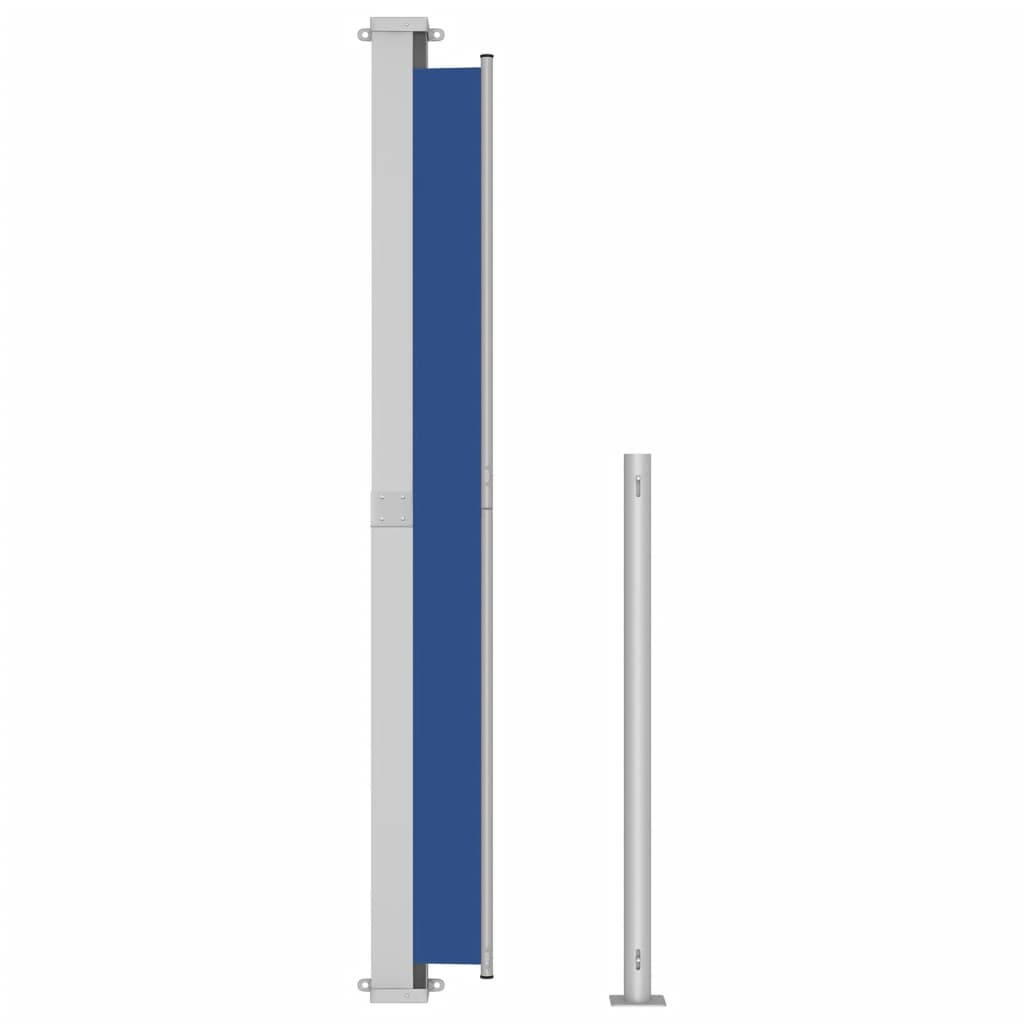 Toldo lateral retrátil para pátio 220x300 cm azul - Image 3