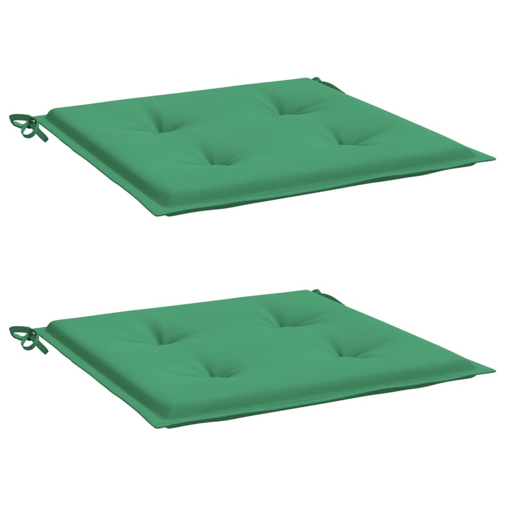 Almofadões p/ cadeiras jardim 2pcs 40x40x3 cm oxford verde - Image 2