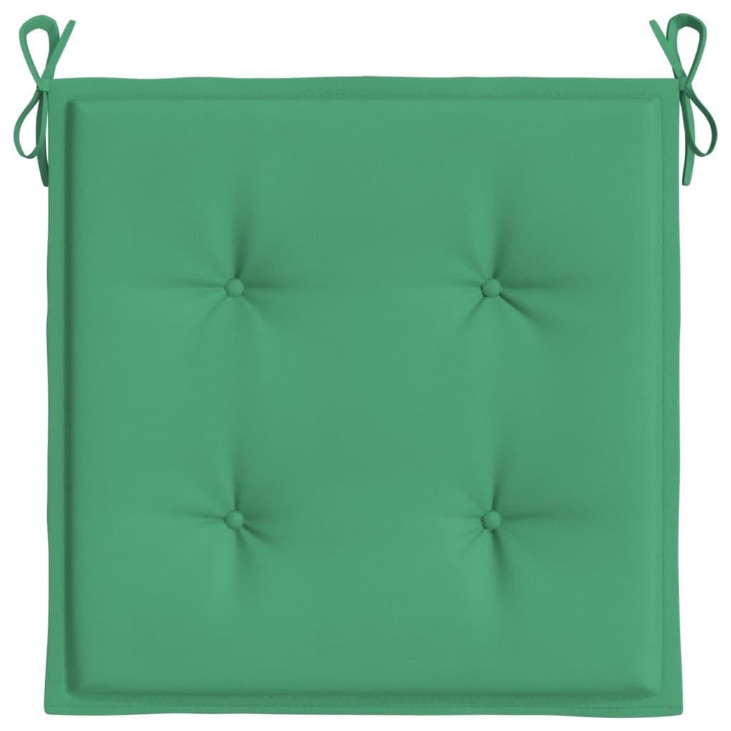 Almofadões p/ cadeiras jardim 2pcs 40x40x3 cm oxford verde - Image 5