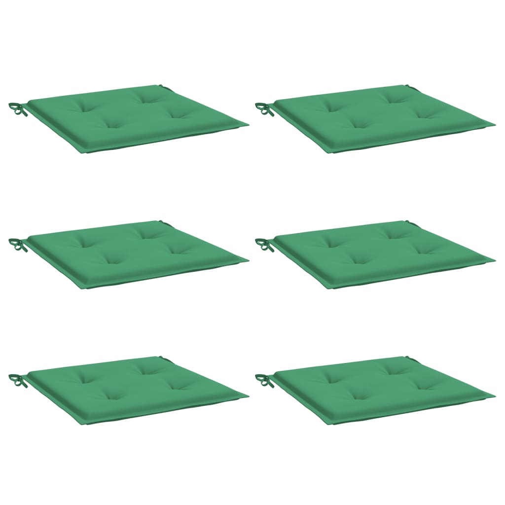 Almofadões p/ cadeiras jardim 6pcs 40x40x3 cm oxford verde - Image 2