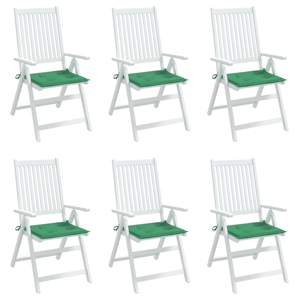 Almofadões p/ cadeiras jardim 6pcs 40x40x3 cm oxford verde - Image 3