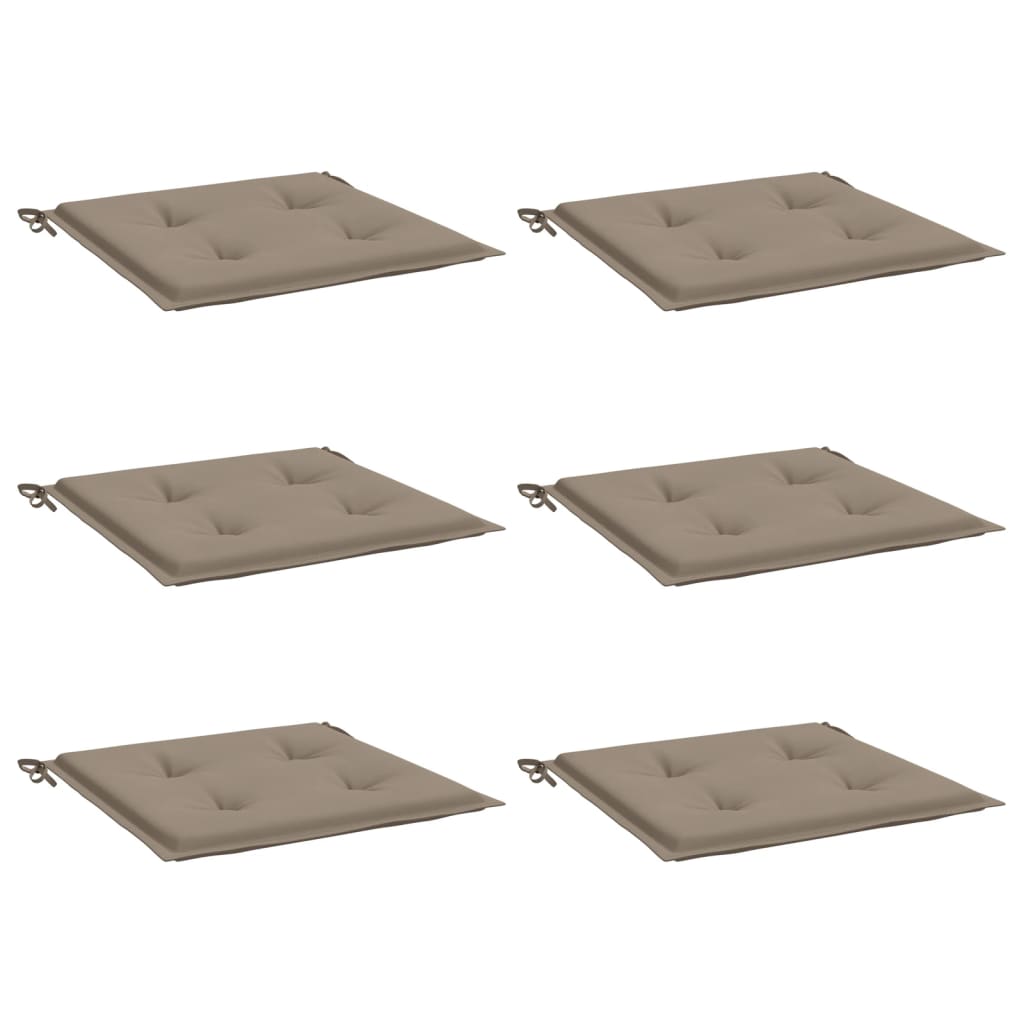 Almofadões p/ cadeiras de jardim 6 pcs oxford cinza-acastanhado - Image 2