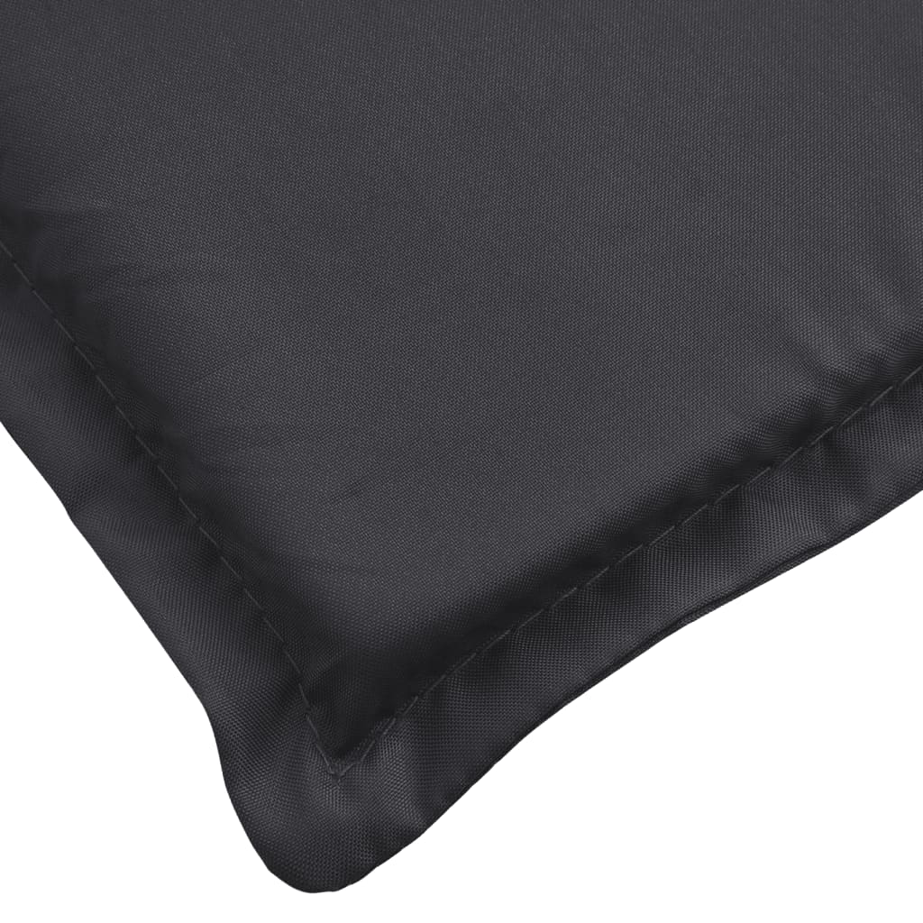 Almofadão p/ espreguiçadeira 200x70x3 cm tecido oxford preto - Image 5