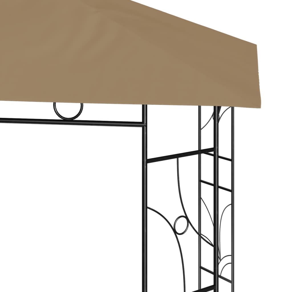 Gazebo 3x3x2,7 m 160 g/m² cinzento-acastanhado - Image 3