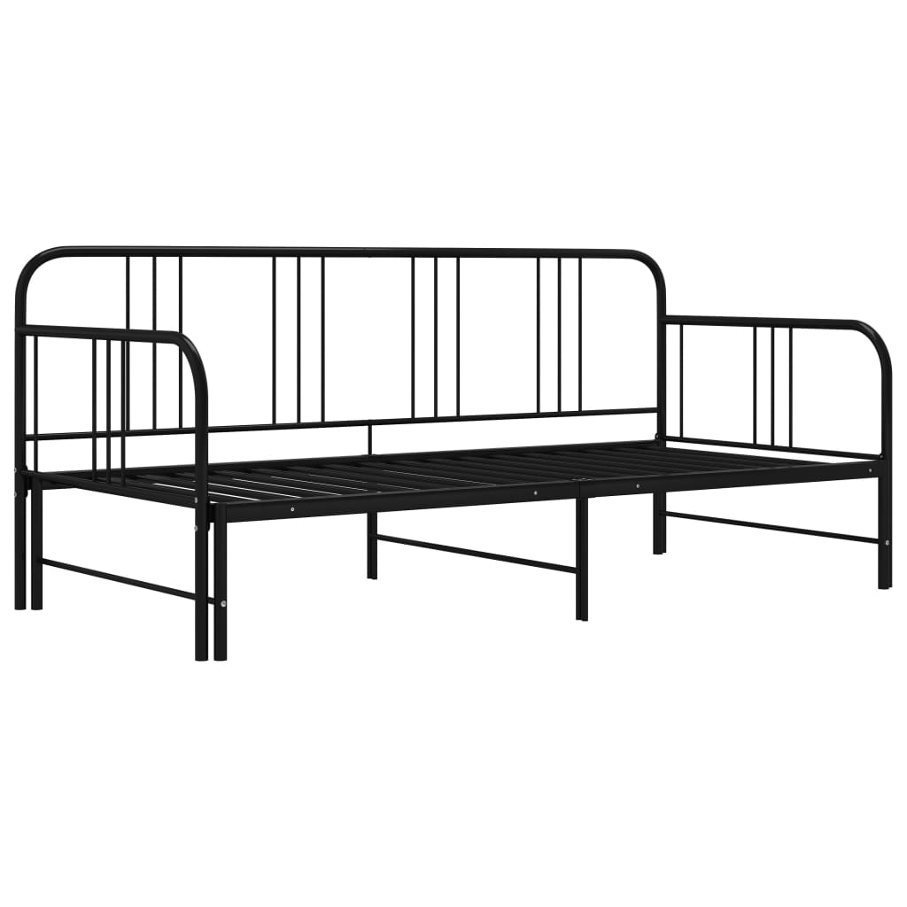 Estrutura sofá-cama de puxar 90x200 cm metal preto - Image 2
