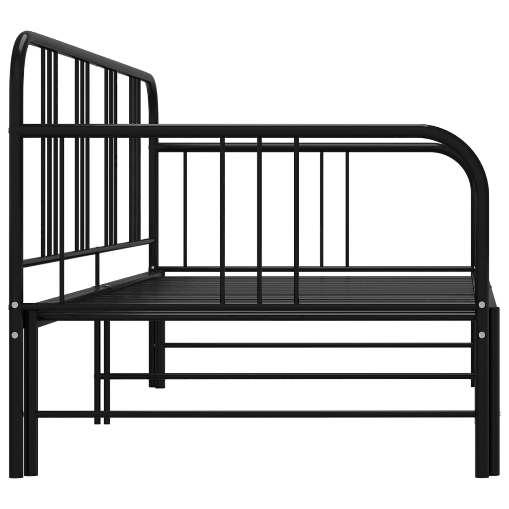 Estrutura sofá-cama de puxar 90x200 cm metal preto - Image 4