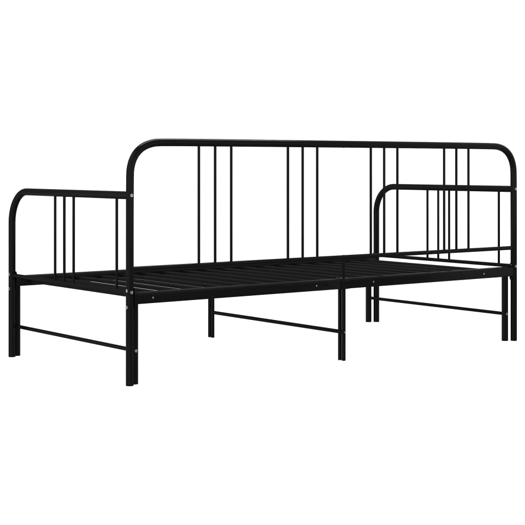 Estrutura sofá-cama de puxar 90x200 cm metal preto - Image 5