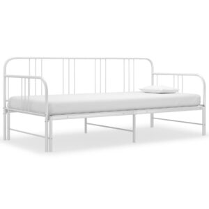 Estrutura sofá-cama de puxar 90x200 cm metal branco