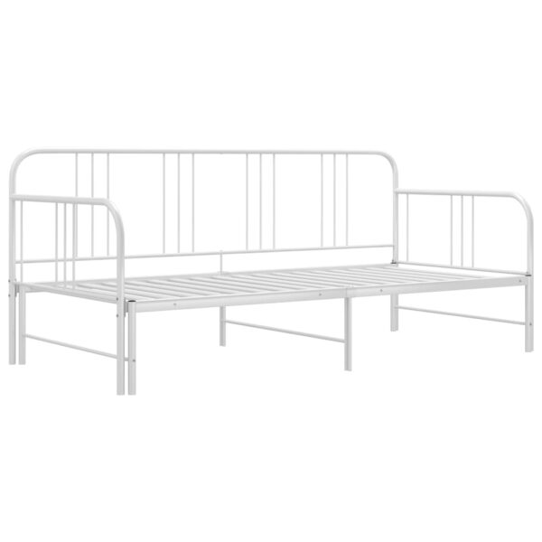 Estrutura sofá-cama de puxar 90x200 cm metal branco - Image 2